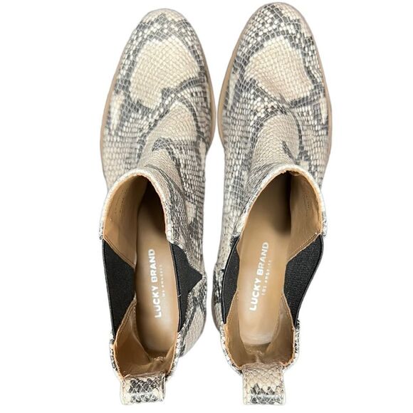 Lucky Brand Haylia Leather Chelsea Snake Boot - Picture 4 of 12